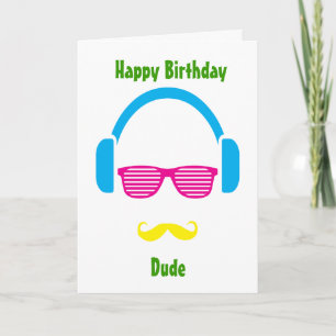 Carte de voeux Hipster guy