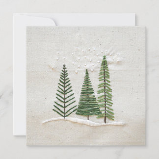 Carte de voeux hiver Arbres
