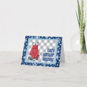 Carte de voeux hiver confortable