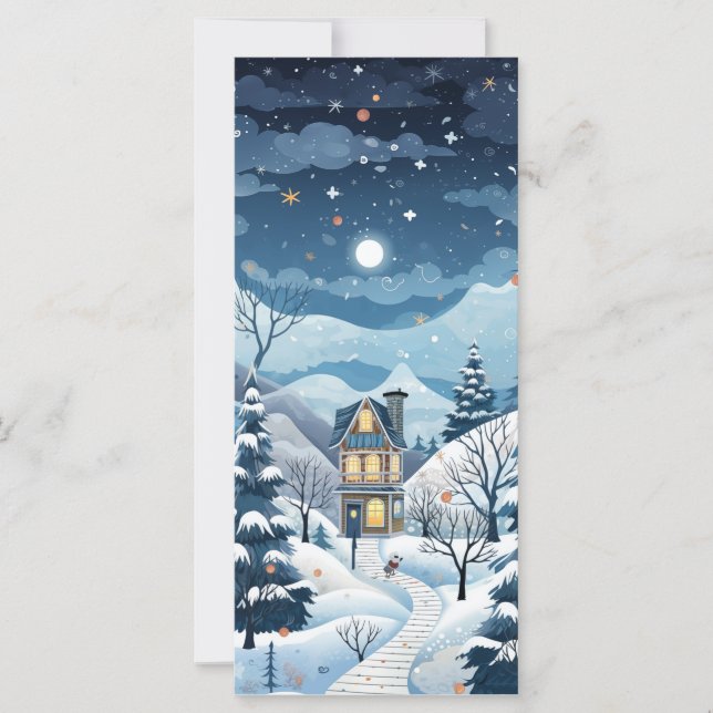 Carte de voeux hiver étoilée (Devant)