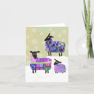 Carte de voeux Hiver Sheep BLANK