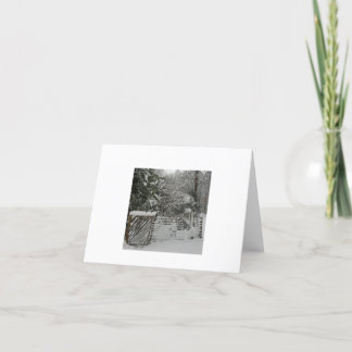 Carte de voeux hiver Snowy gate