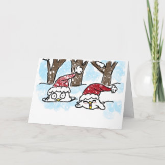 Carte de voeux hiver TwoLoveBirds