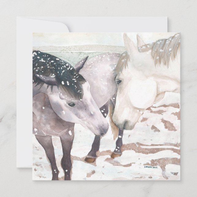 Carte de voeux hivernale "Winter Kisses" (Devant)