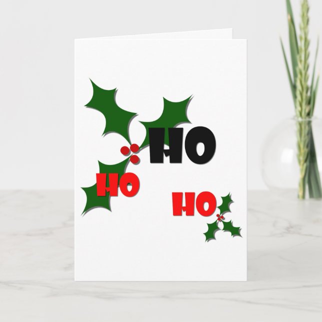 Carte de voeux Ho Ho Mistletoe (Devant)