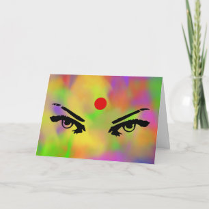 Carte de voeux Holi Powder and Eyes