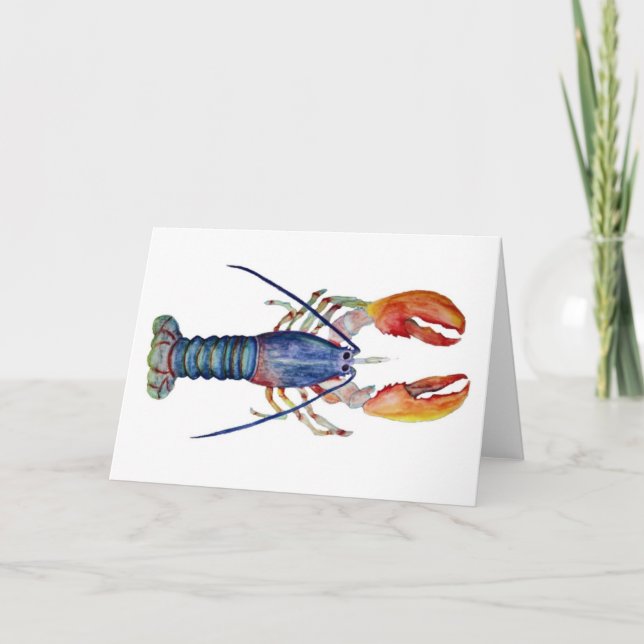 Carte de voeux, homard (Devant)
