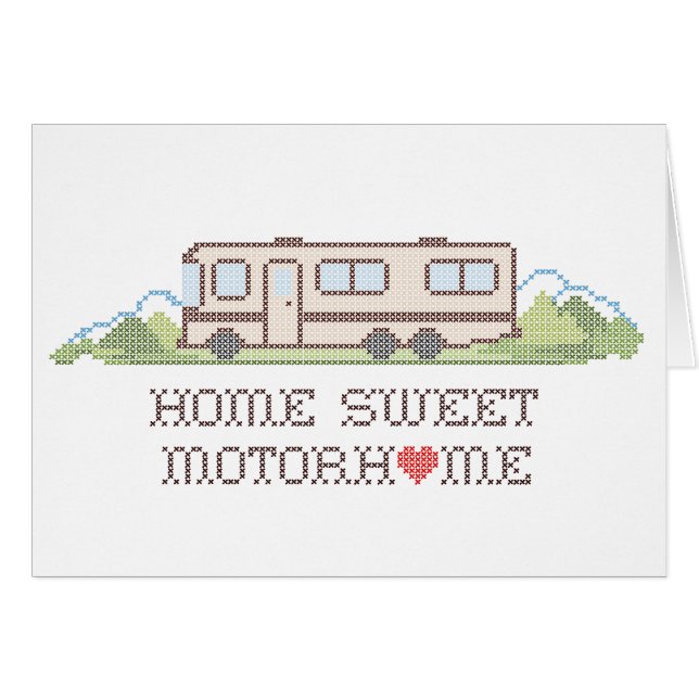 Carte de voeux - Home Sweet Motor Home (Devant horizontal)