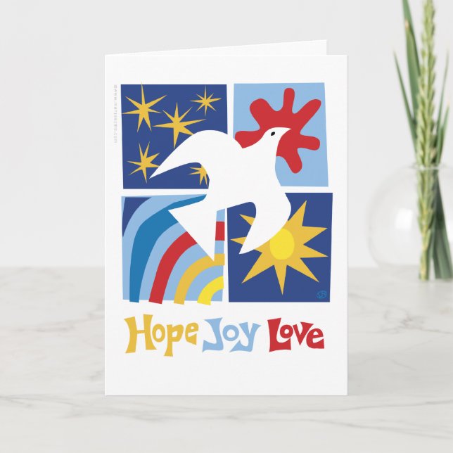 Carte de voeux Hope Joy Love (Devant)