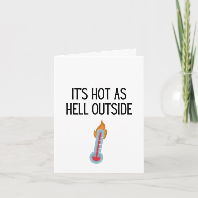 Carte de voeux HOT AS HELL (Devant)