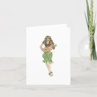 Carte de voeux "Hula Girl"