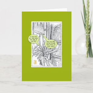 Carte de voeux humoristique Plante & Lamp Blank