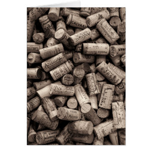 Carte de vœux humoristique sur le bouchon de vin