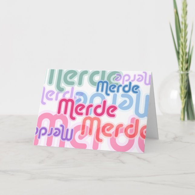 Carte de voeux Humour Ballet - Merde (Devant)