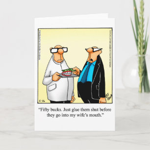 Carte de voeux Humour de mariage "Glue Them Shut"