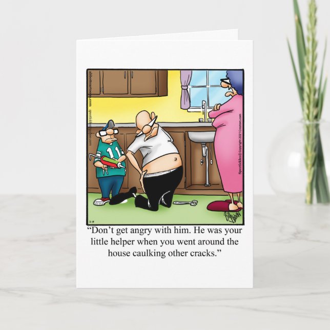 Carte de voeux Humour pour papa (Devant)