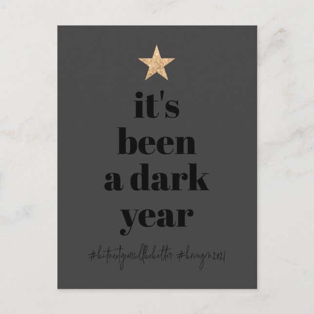 Carte de vœux humouristique 2020 Redo Typo Étoile  (Devant)