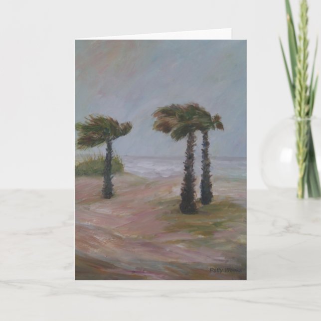 Carte de voeux HURRICANE PALMS (Devant)