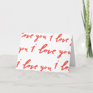 Carte de voeux I Love You