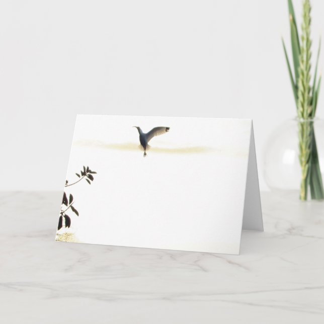 Carte de vœux Ibis Ballet en vol (Devant)