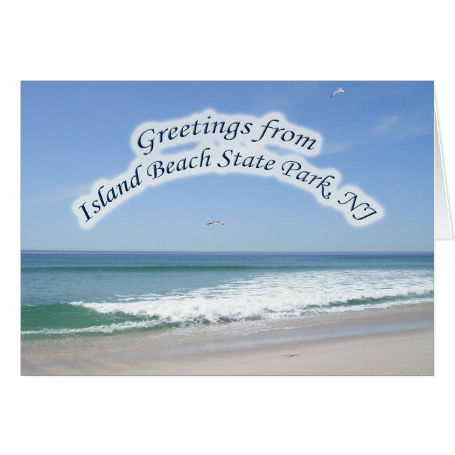 Carte de voeux IBSP Island Beach State Park NJ (Devant Horizontal)