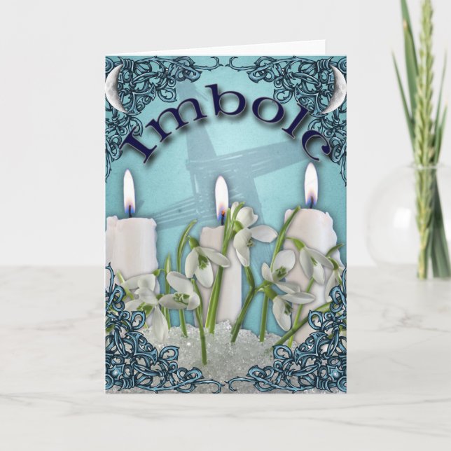 Carte de voeux Imbolc Candlemas Pagan (Devant)