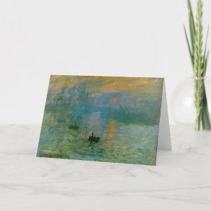 Carte de voeux Impression Soleil Levant