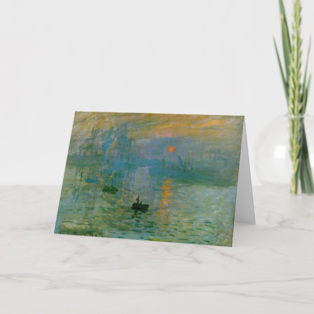 Carte de voeux Impression Soleil Levant (Devant)
