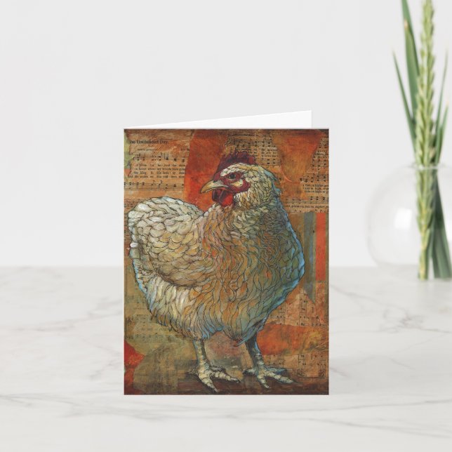 Carte de voeux impressionnante de poulet (Devant)
