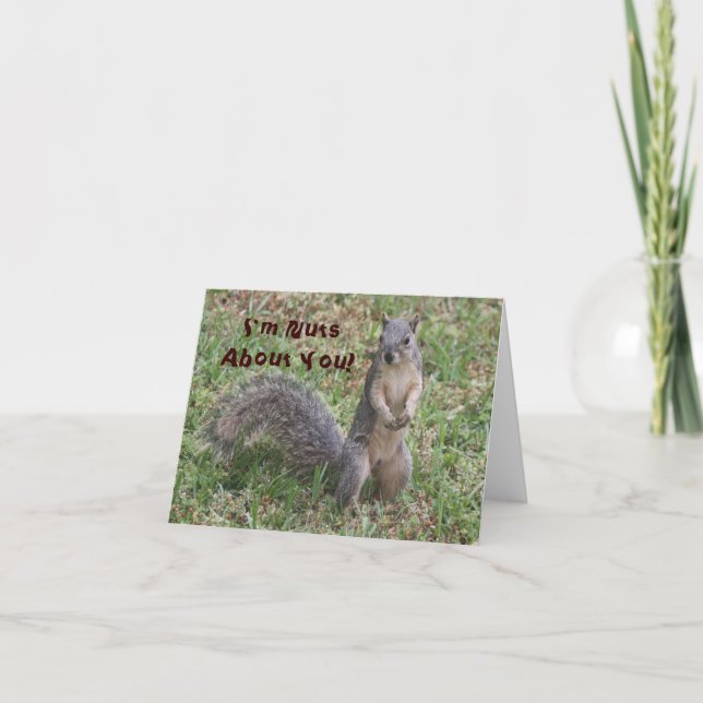 Carte de vœux inspirante Je suis fou de vous (Devant)