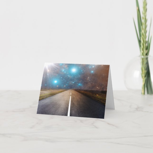 Carte de voeux Inspirationnelle - Route parcourue (Devant)