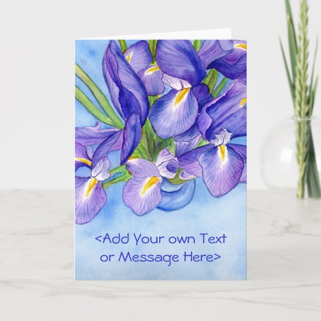 Carte de voeux "Iris Vase" (Devant)