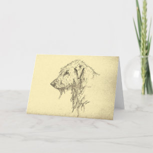 Carte de voeux Irish Wolfhound Portrait