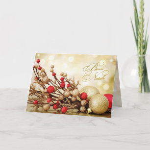 Carte de voeux italienne de Noël de babioles