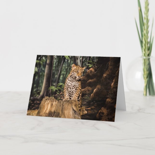 Carte de voeux Jaguar Cub (Devant)