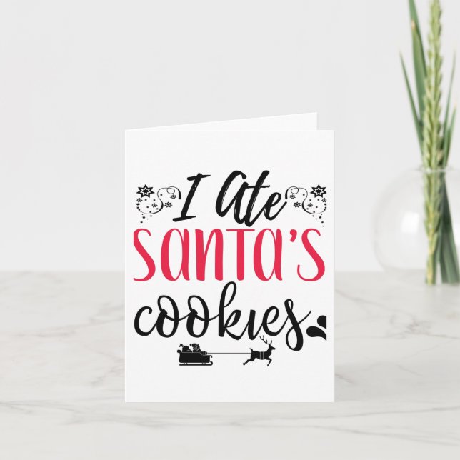 Carte de vœux « J'ai mangé les biscuits du Père No (Devant)