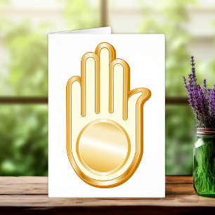Carte de voeux Jain Symbole