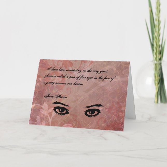 Carte de voeux Jane Austen CUSTOMISÉE (Devant)