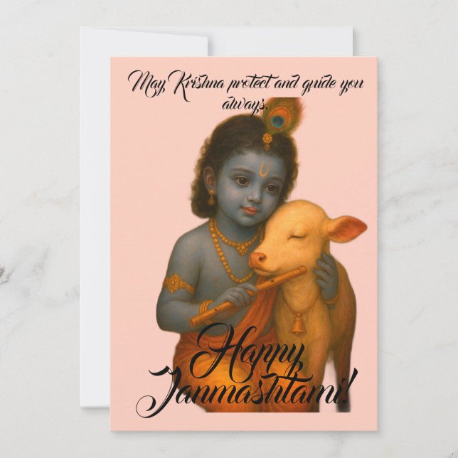 Carte de voeux Janmashtami (Devant)