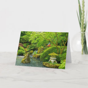 Carte de voeux japonaise de jardin