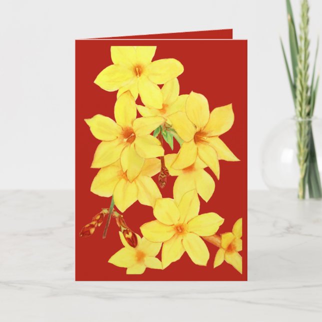 Carte de voeux Jasmine FLower (Devant)