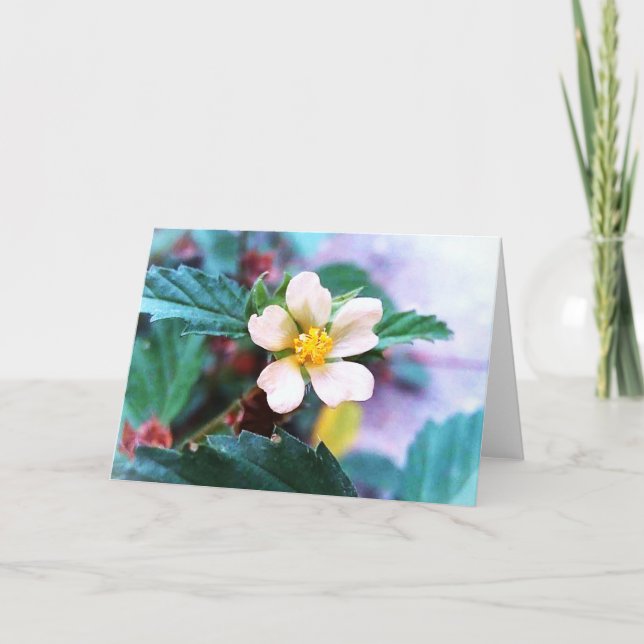 Carte de voeux Jaune Fleur Vierge (Devant)