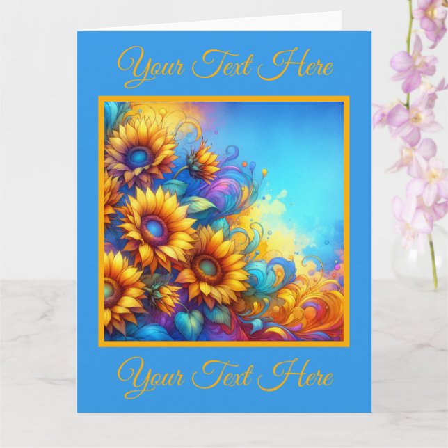Carte de voeux Jaune Vibrant (Orchidée)