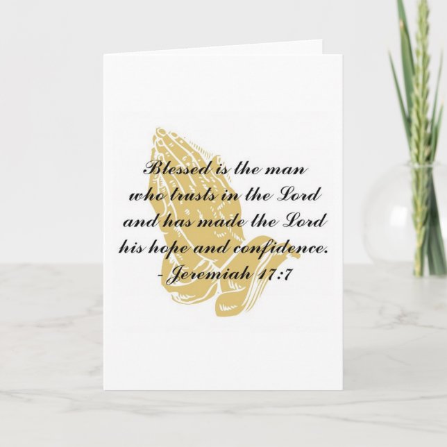 Carte de voeux Jeremiah 17:7 (Devant)