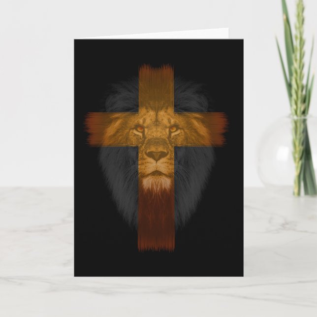 Carte de voeux Jésus Lion de Juda (Devant)