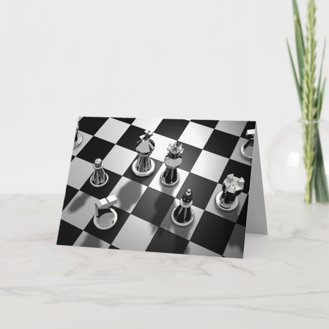 carte de voeux jeu d'échecs (Devant)