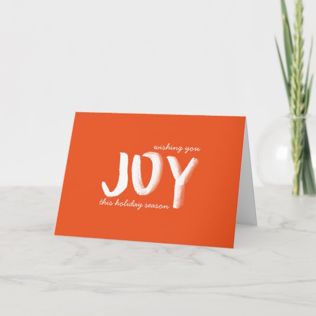 Carte de voeux Joy Lettré à la main (Devant)