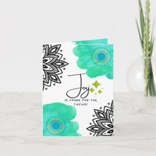 Carte de voeux Joy, petite, 4 pouces x 5,6 pouces 