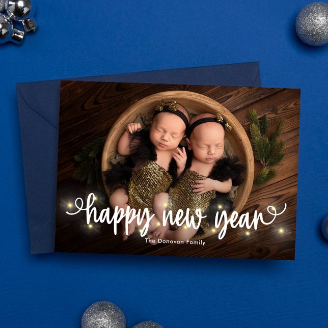 Carte de vœux Joyeuse année photo (Créateur téléchargé)