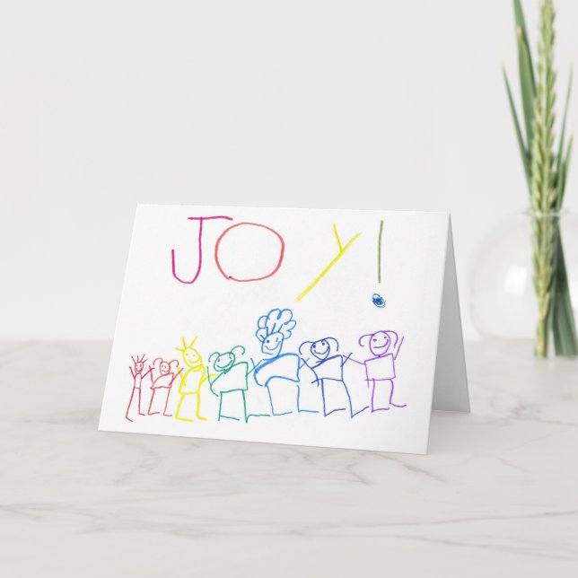 Carte de voeux joyeuse de personnes (Devant)